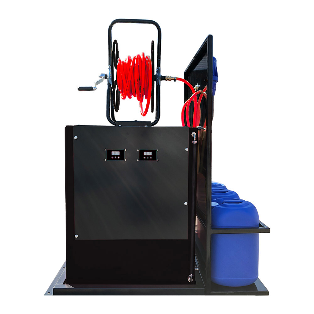 Softwash System, Soft wash, crash tested softwash system, soft wash cleaning machine, exterior surface cleaning, patio cleaning machine, roof cleaning system